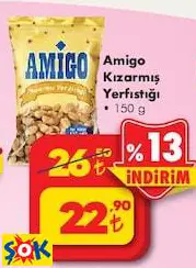 AMİGO KIZARMIŞ YERFISTIĞI 150 G
